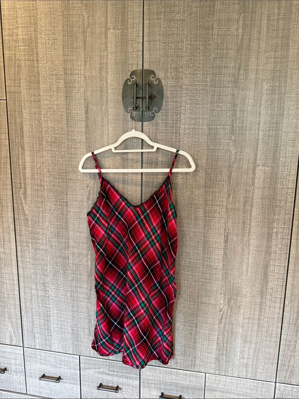 Victoria’s Secret Red Plaid Slip Cami Top - Unbranded